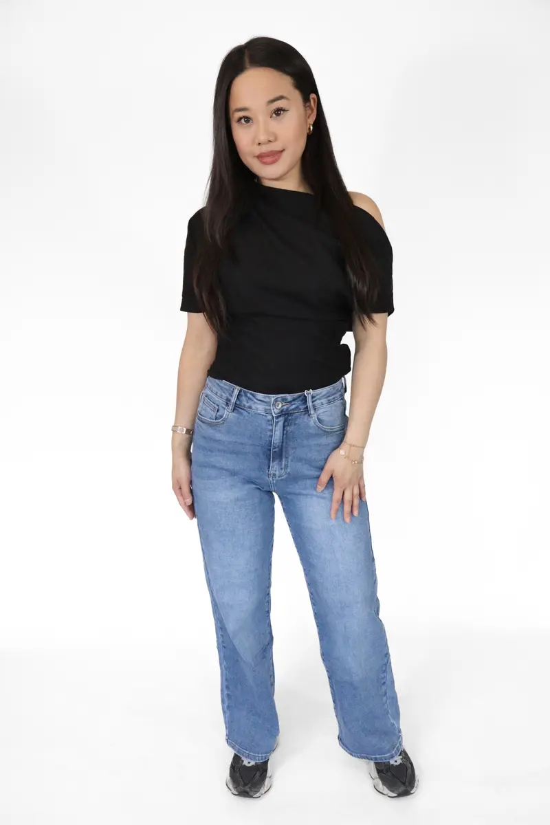 Brooklyn Petite Wide Leg Jeans - Stretch
