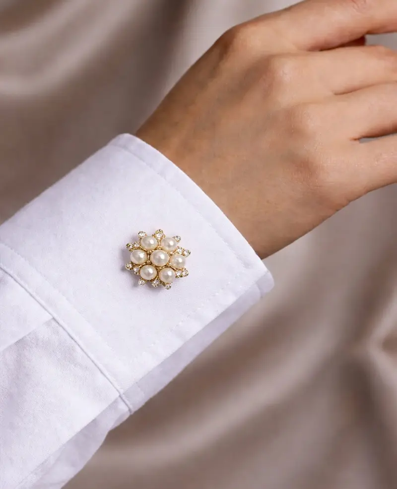 Button Cover | Multicolor/Goud
