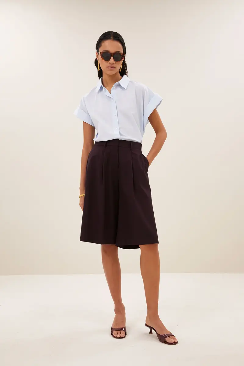 By-Bar fin bermuda short dark wine