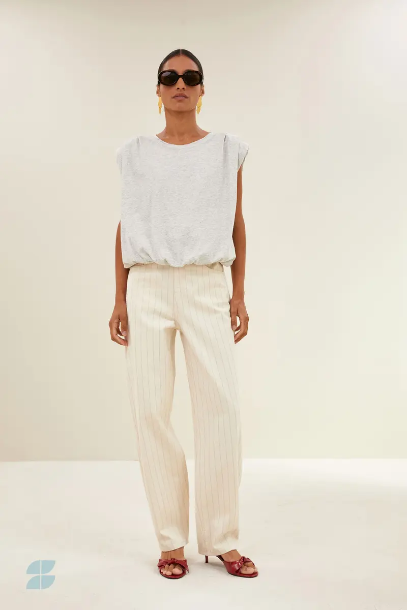 By-Bar lew silver stripe pants