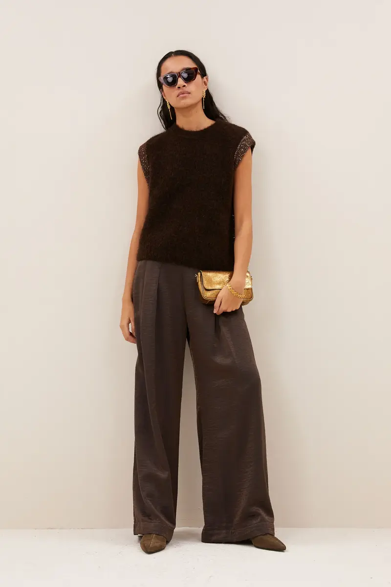 By-Bar pants lodi metallic bronze