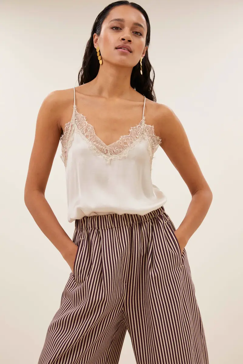By-Bar pia satin top chalk