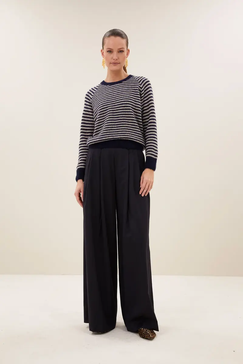 By-Bar Sef Solid Pants Dark Navy