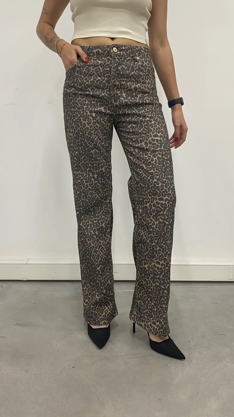 C.O.J jeans sara leopard print L 32