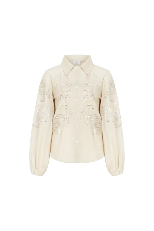 C&S The Label blouse lisanne beige