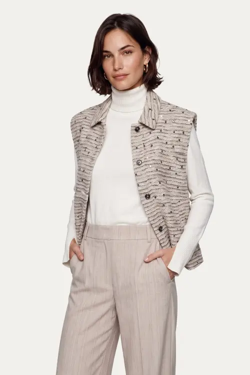 C&S The Label gilet kamyla zand