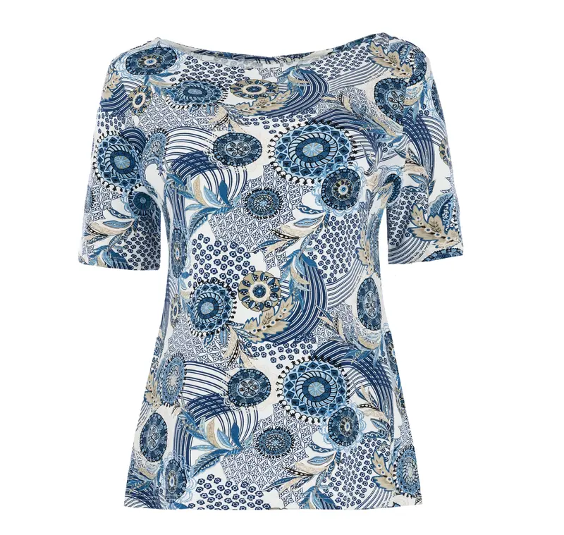 Calloni 1/2 SS Navy Fortune Wheel Tricot | Navy