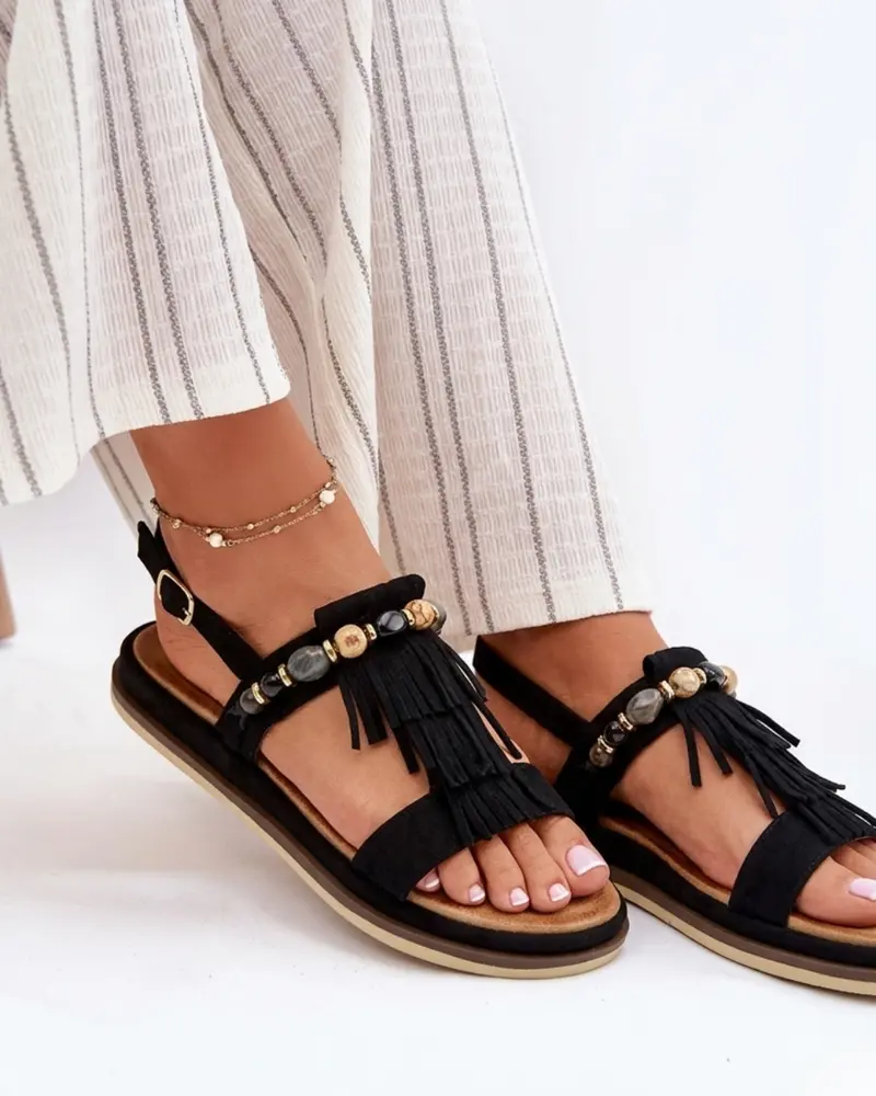 Cannes Black Sandaal