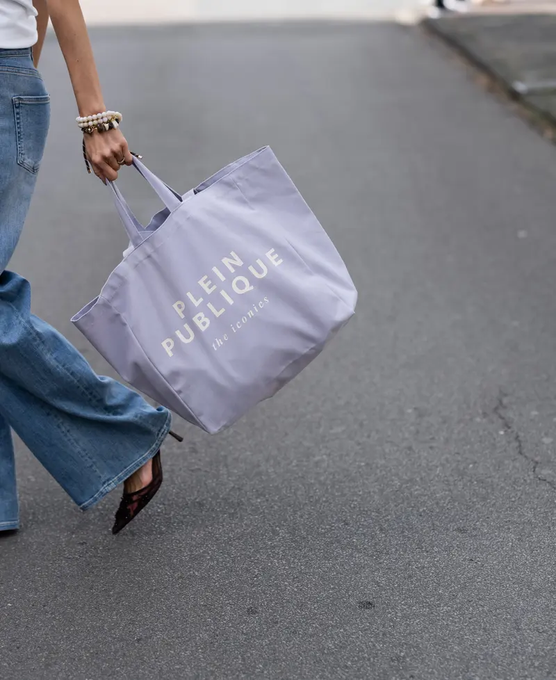 Canvas tote bag LE SAC Lila