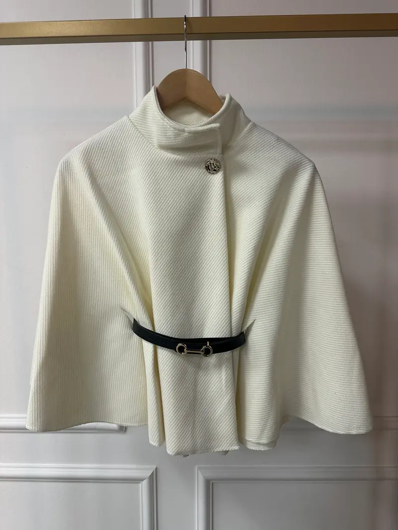 Cape met riem 2629 Off-white