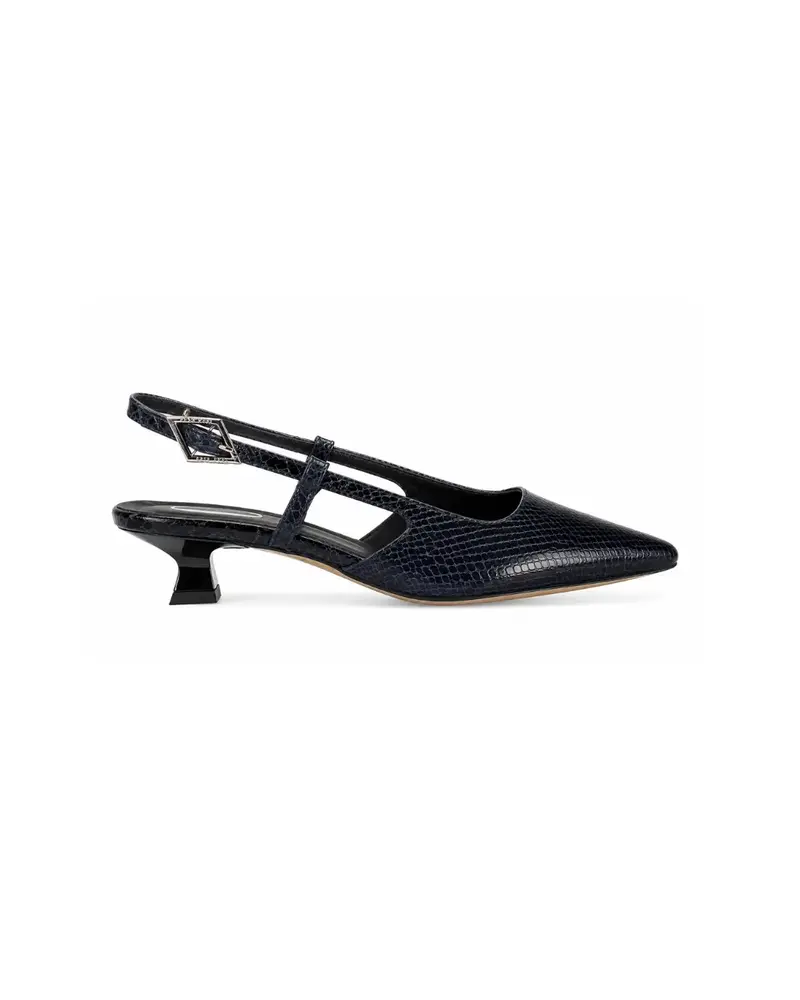 Cara Rosa | Laura Slingbacks Python Embossed Leather Jeans