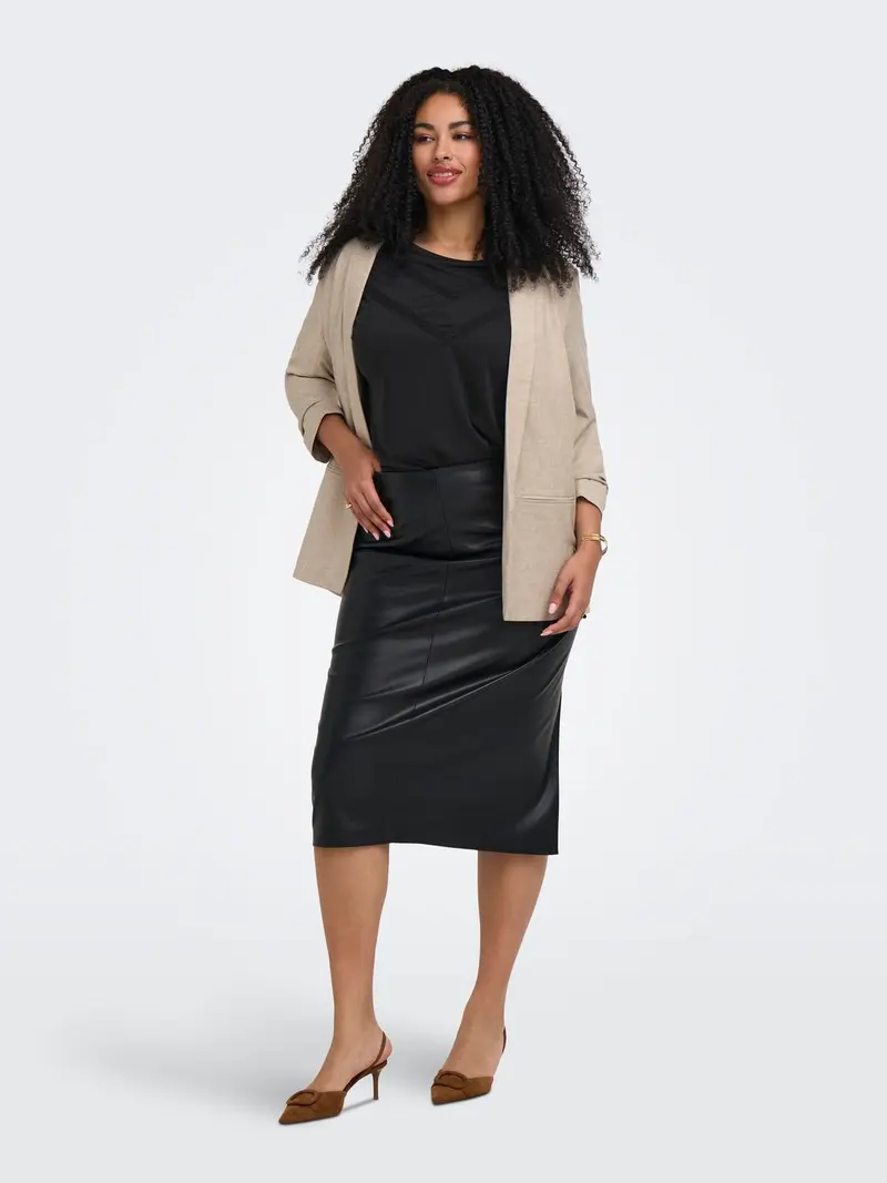 CARCORAL CAPSLEEVE O-NECK TEE CUR