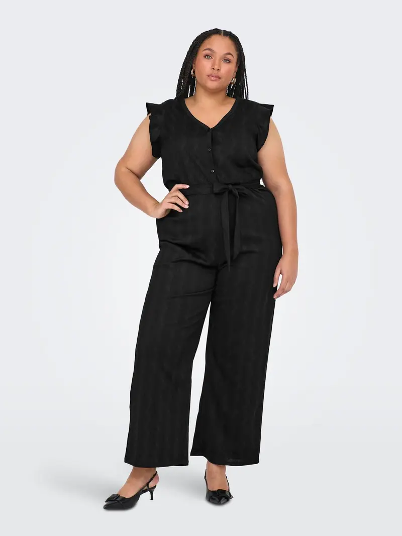 CARDIA S/S V NECK JUMPSUIT CUR