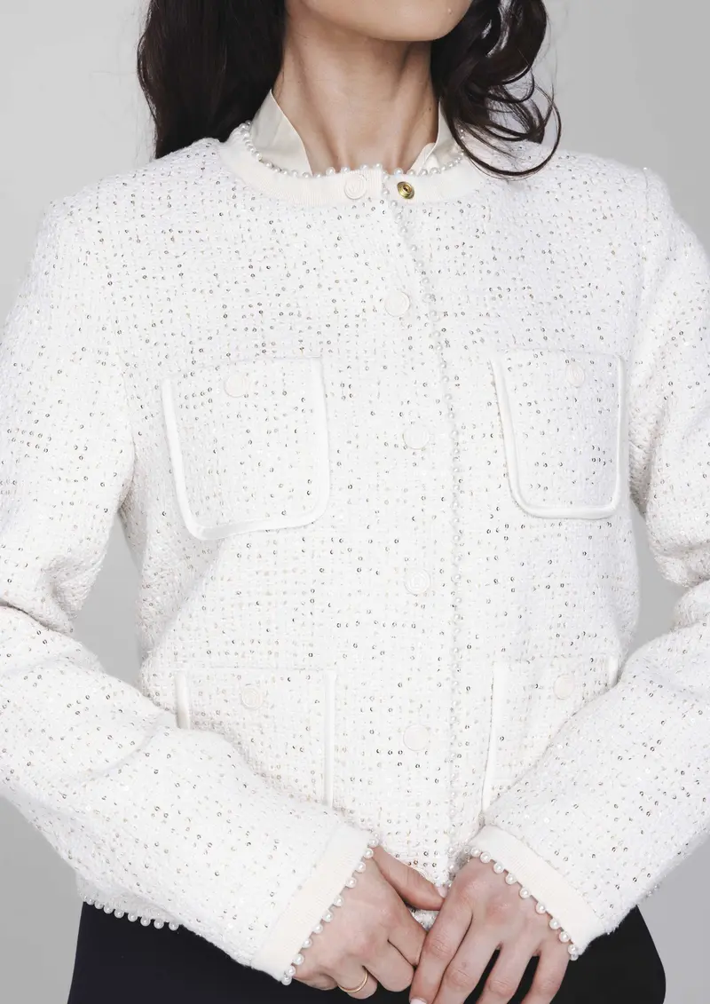 Cardigan Nova AC2192 Off-white sparkle