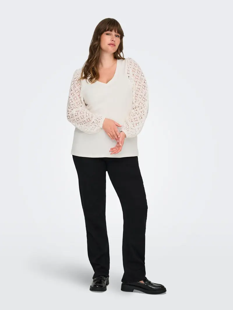 CAREFFIE LS V-NECK BLOUSE