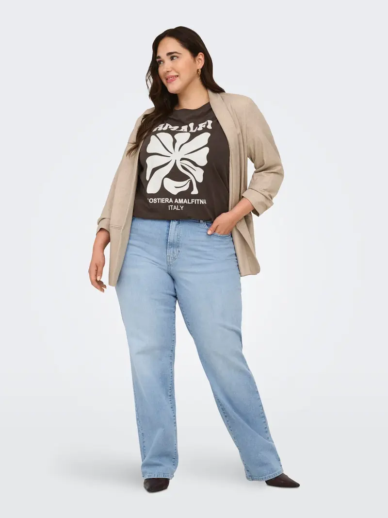 CARESMA SS O-NECK JEANS FIT TEE CUR
