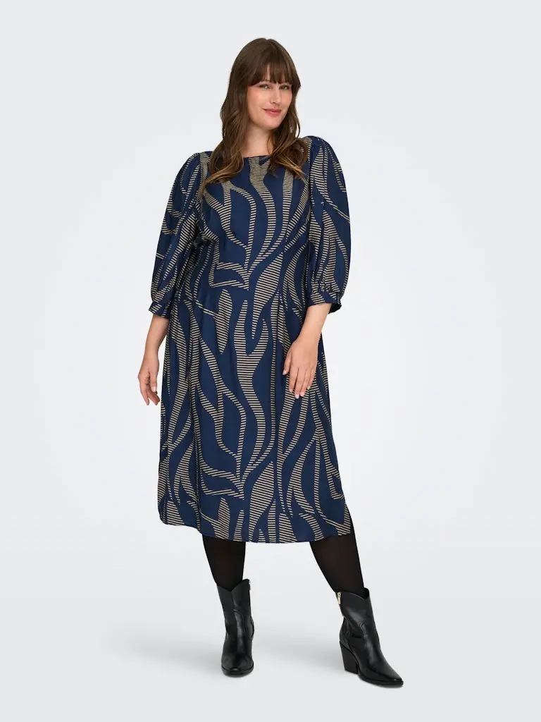 CARFANNIL 3/4 CALF SMOCK DRESS CUR