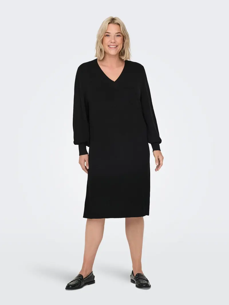 CARKATIA LS V-NECK DRESS CUR