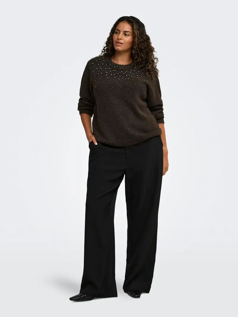 CARMIGGIE LS O-NECK PEARL KNIT