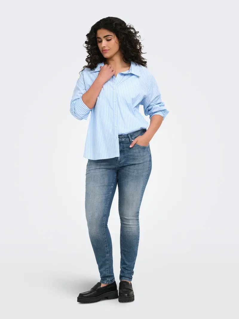 CAROREGON ALVA LS BACK BUTTON SHIRT