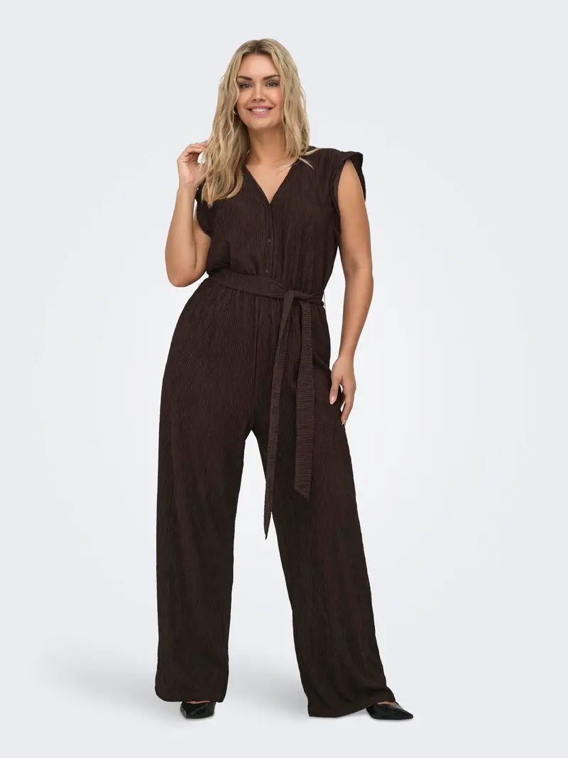 CARREINA SS FRIL VNECK JUMPSUIT CUR