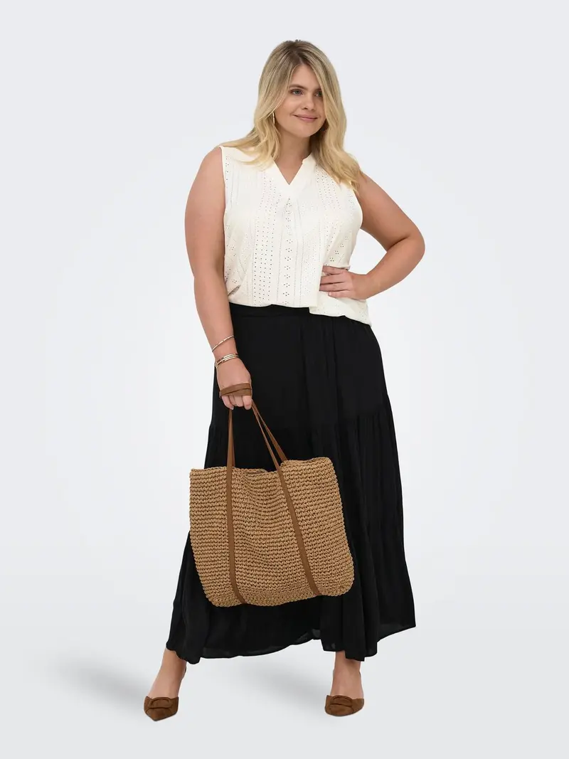 CARSANDRA S/L V-NECK TOP CUR