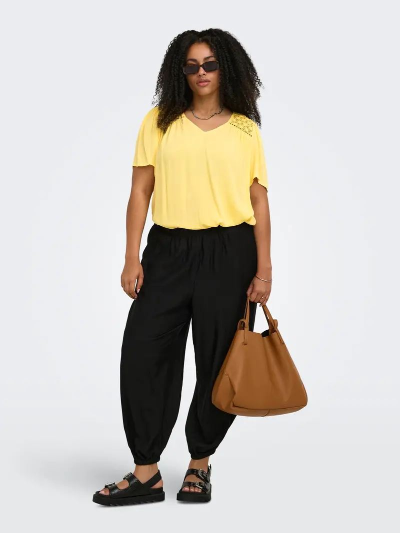 CARSELASI S/S V-NECK TOP CUR