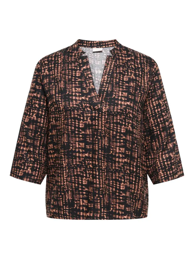 CARTILLI LIFE LS V-NECK TOP AOP