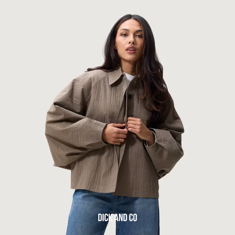 Check cape jacket