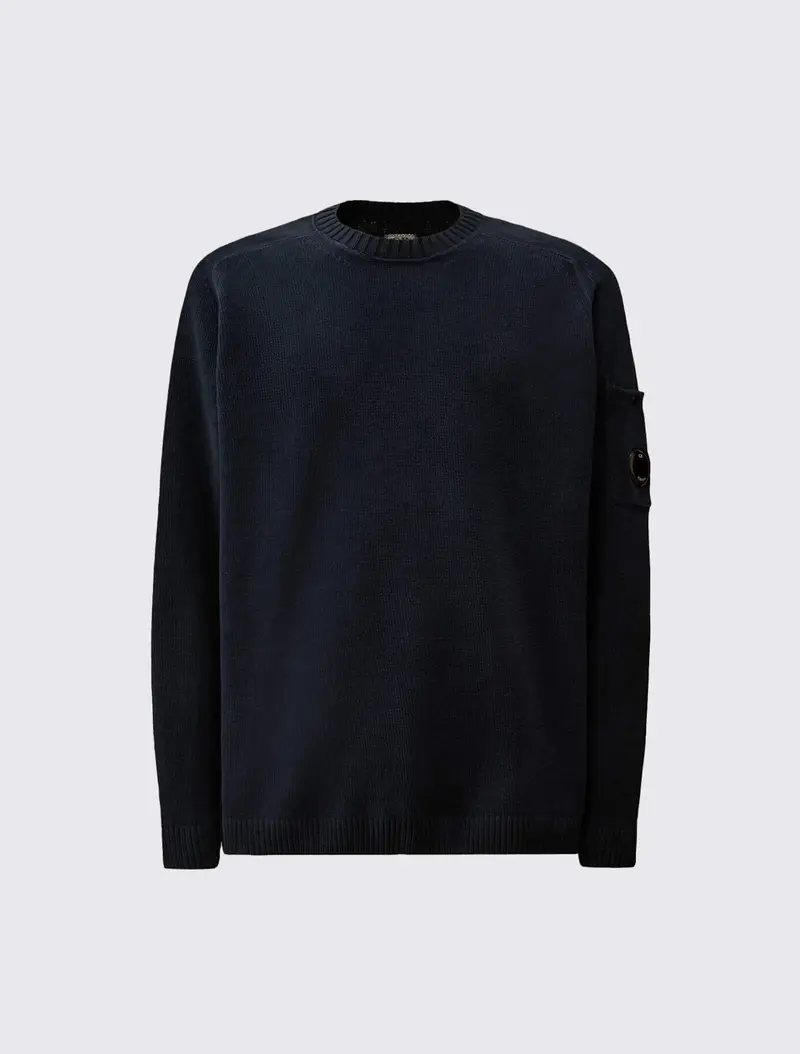 Chenille Crewneck Lens Sweater