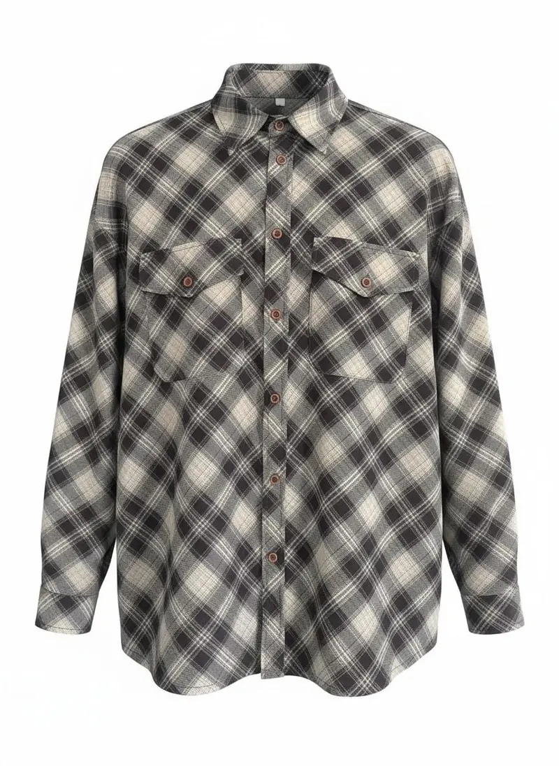 Chevron Casual check brown