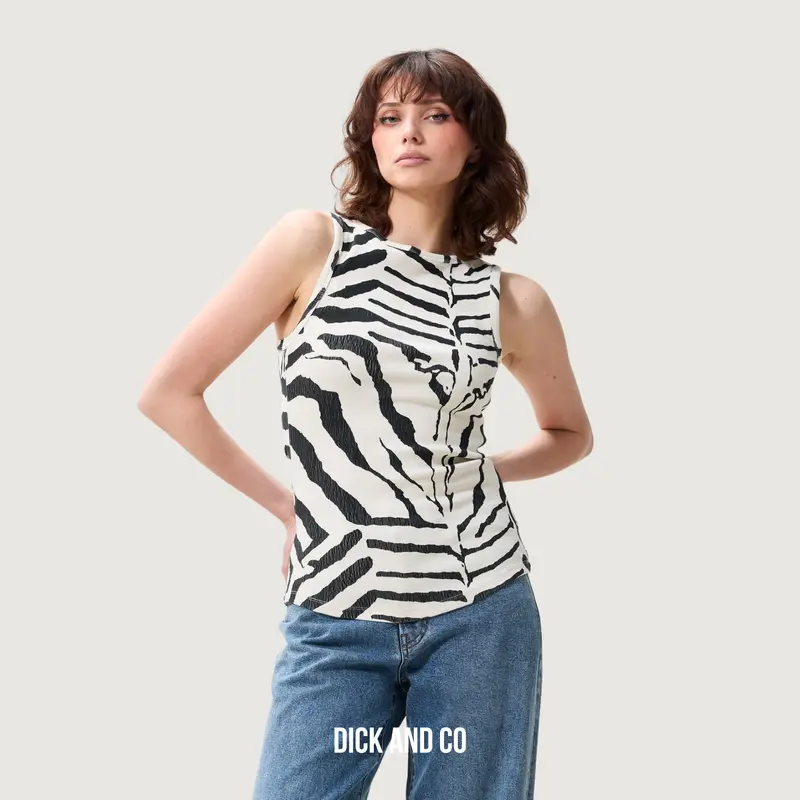 Classic zebra rib singlet