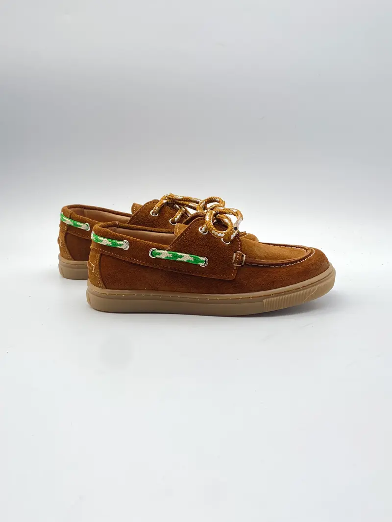 Clic! moccasin serraport laces cognac groene veter
