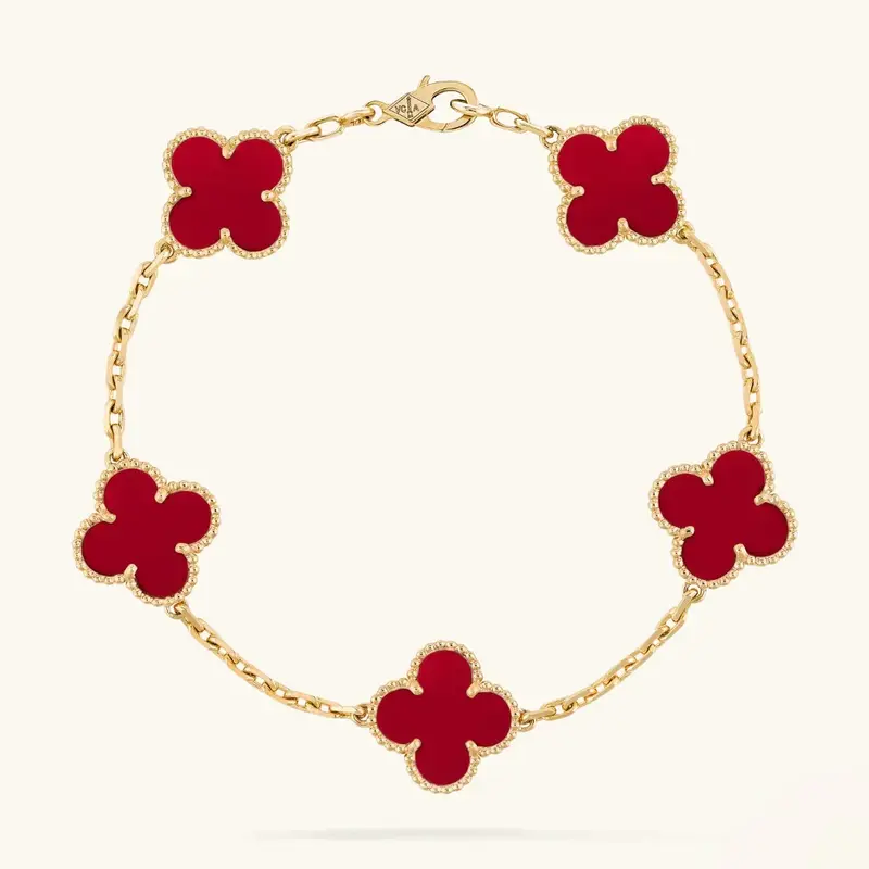 Clover Armband Röd