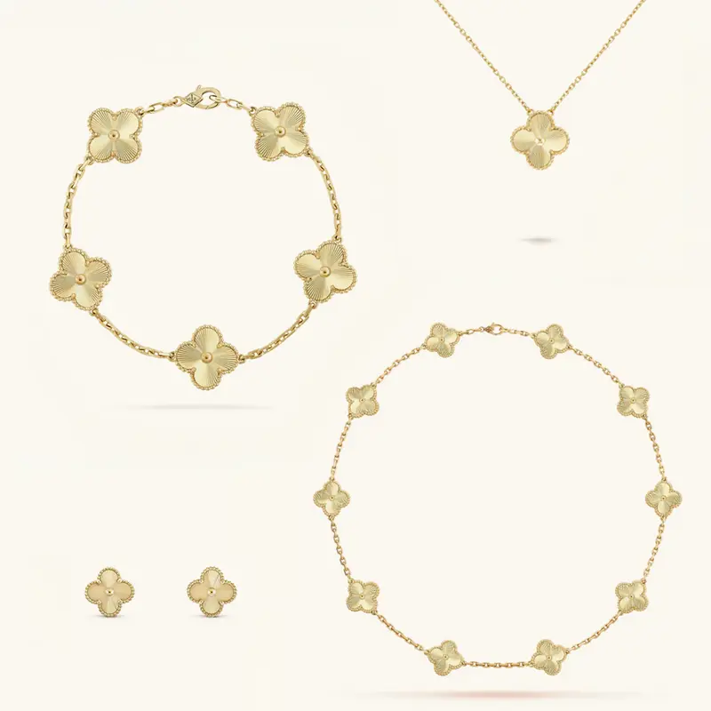 Clover Set i Guld