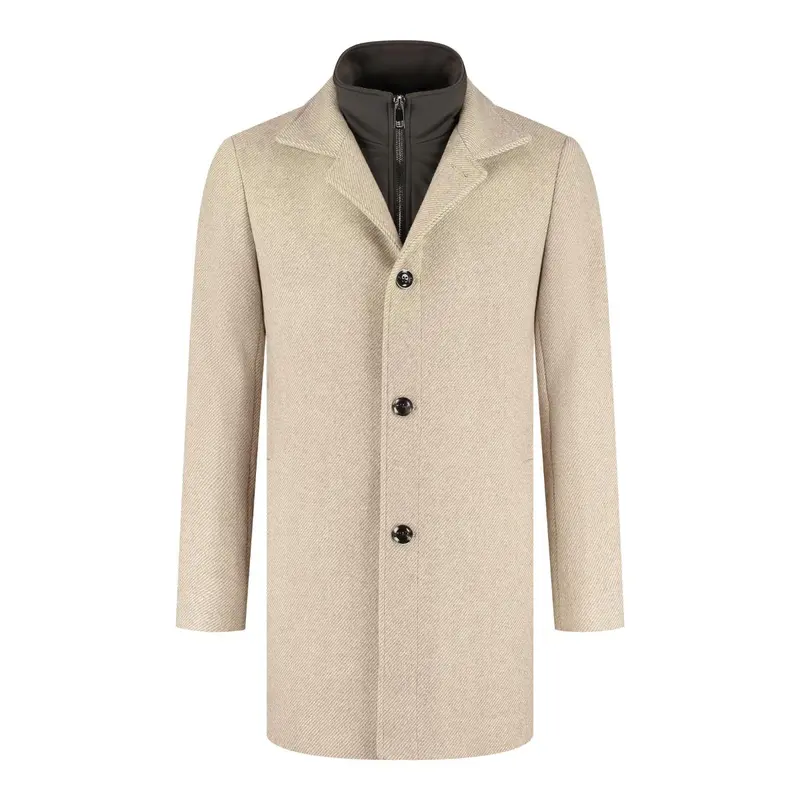 Coat quinsy wool pebble