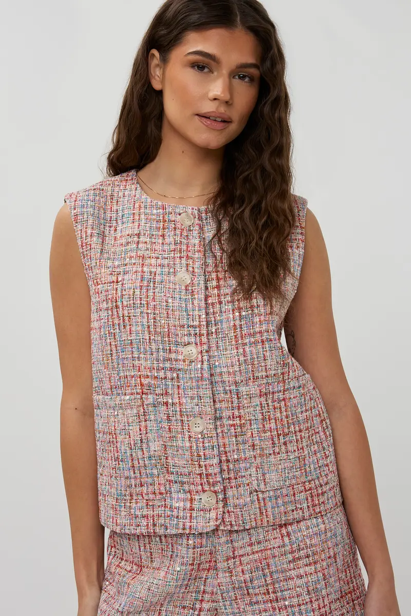 Coco Gilet Boucle - Multi Print