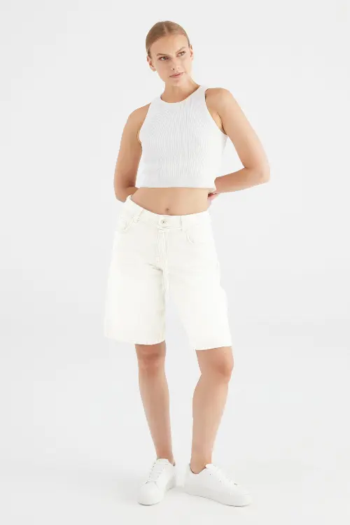 COJ denim bermuda harper ecru