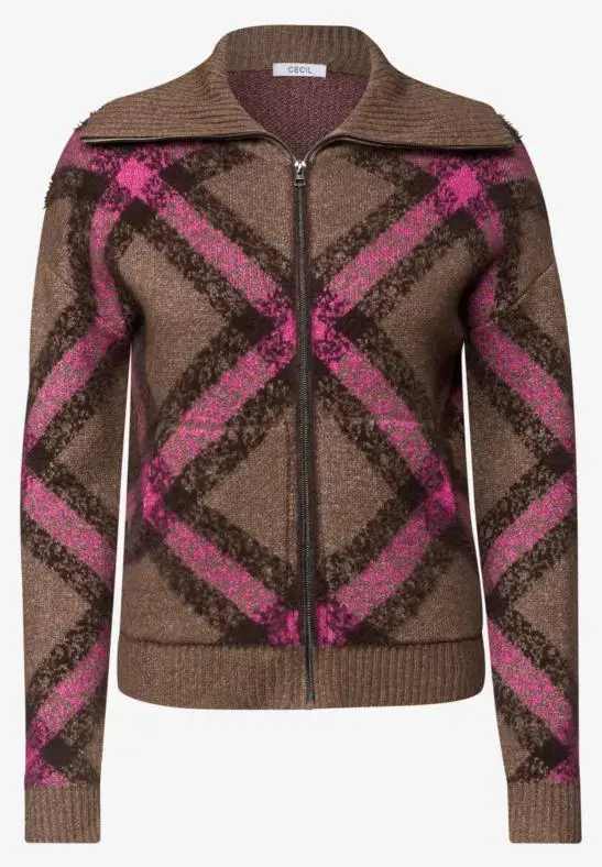 Cosy Featheryarn check cardig