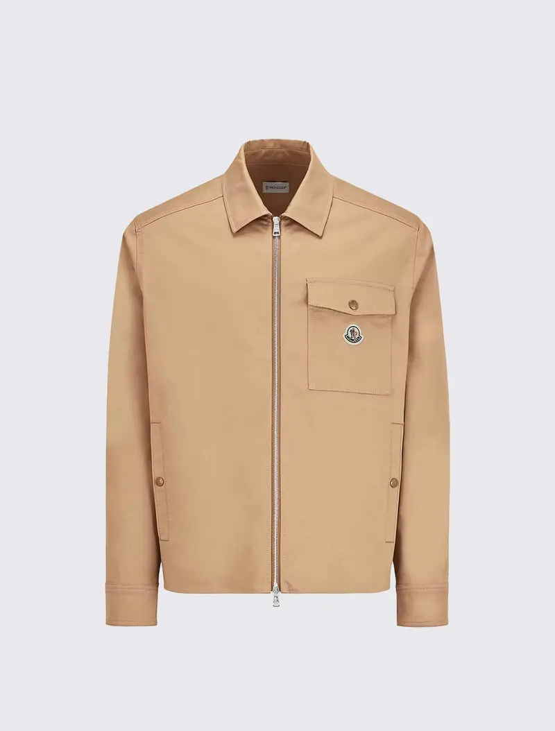 Cotton Blend Gabardine Shirt Jacket