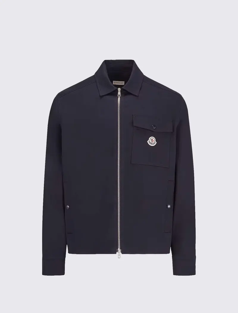 Cotton Blend Gabardine Shirt Jacket