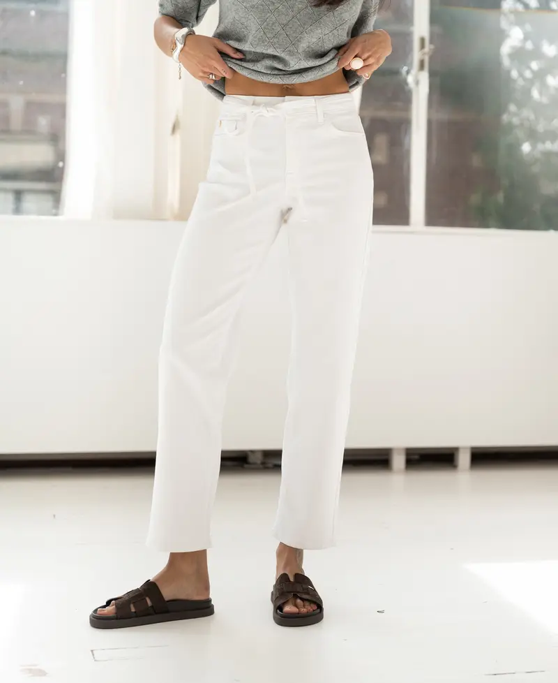 Cropped Jeans LE DEAN Wit