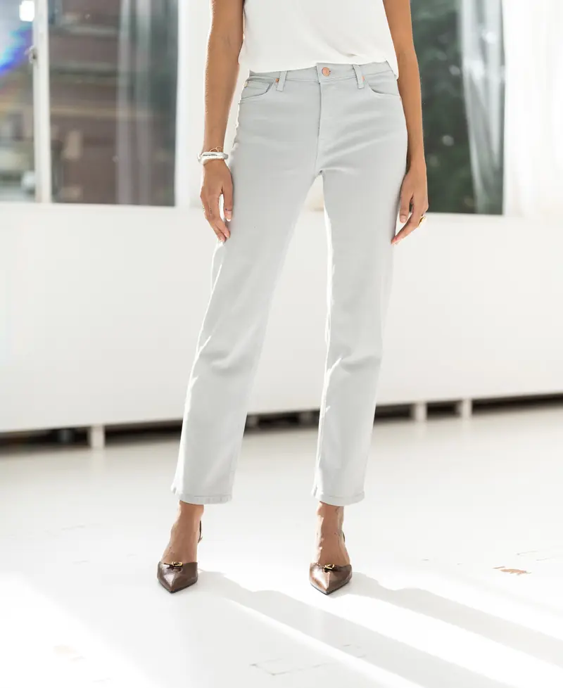 Cropped jeans LE GUY Lichtgrijs