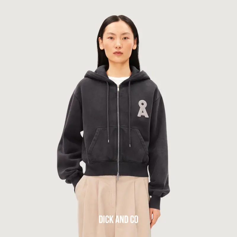 Cropped Zip-Sweatshirt sweater