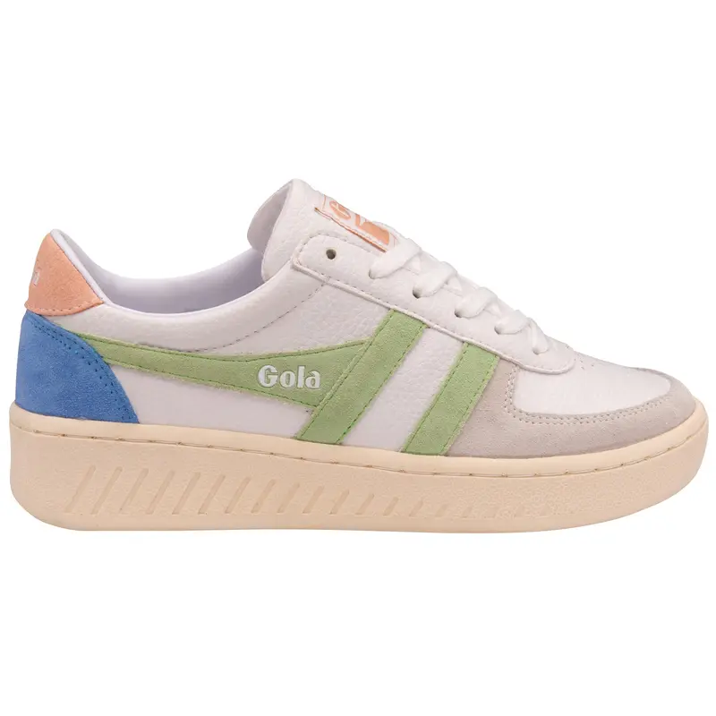 Dames sneaker | Gola grandslam trident white patina green pearl pink