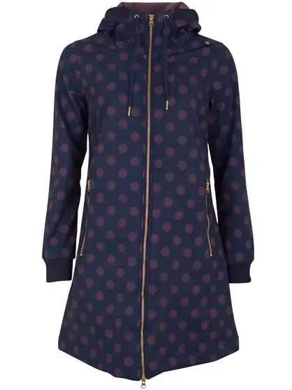 Danefae Danejane Softshell Dark Night Grey Plum Dots