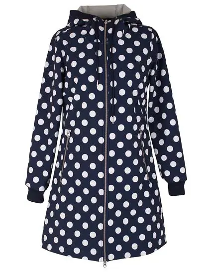 Danefae Danejane Softshell Navy Offwhite Dots