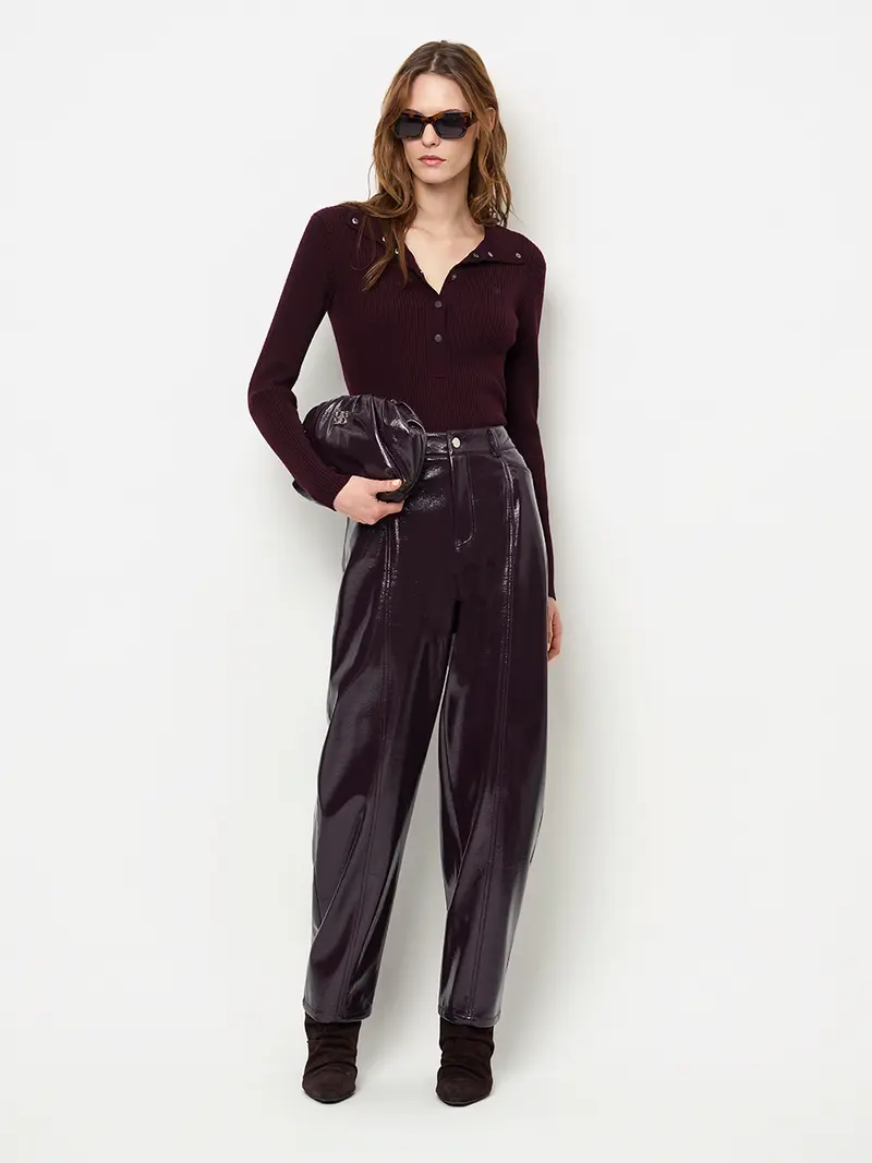Dante6 Scene patent faux leather broek