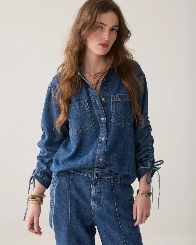 Denim blouse boyfriend fit