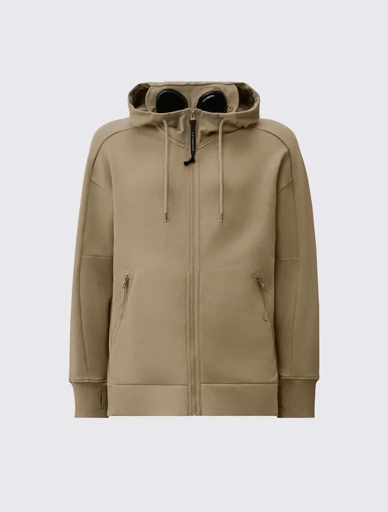 Diagonal Raised Fleece Goggle Sweatshirt